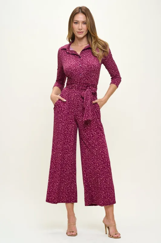 Valerie Collared Jumpsuit made by West k