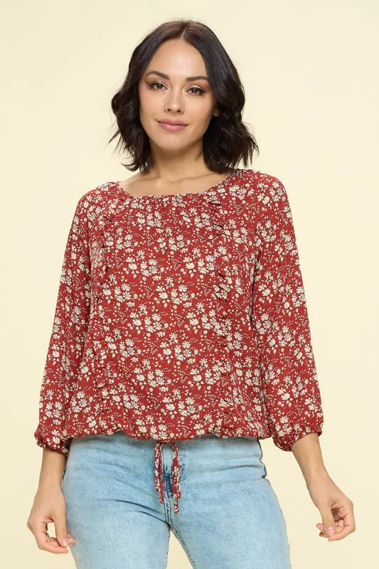 Jessica Round Neck Blouse made by West k