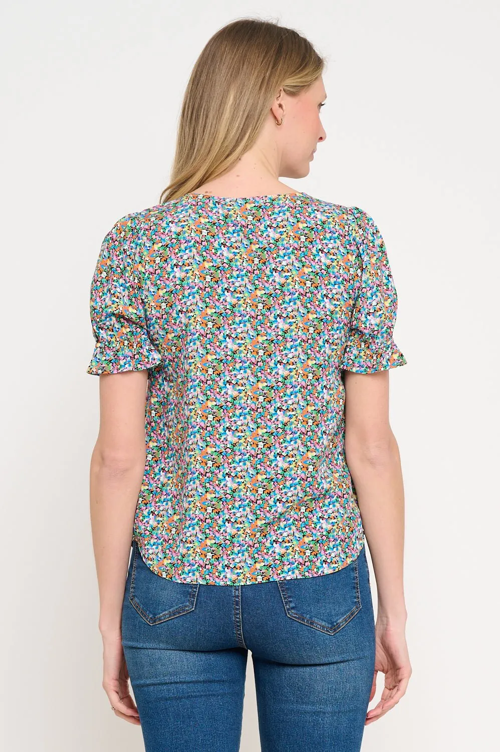 Danielle V-Neck Button-Down Blouse sold by West k product image thumbnail 3