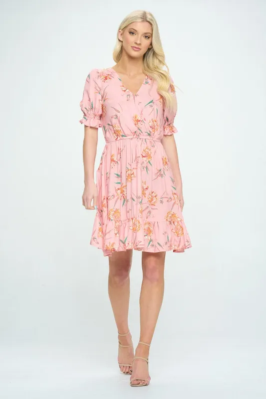 Elara Ruffle Sleeve Floral Mini Dress sold by West k