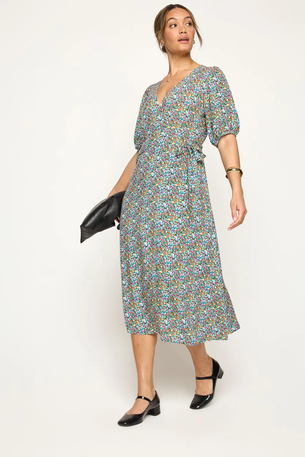 Alexandria Full-Wrap A-Line Midi Dress sold by West k product image thumbnail 2