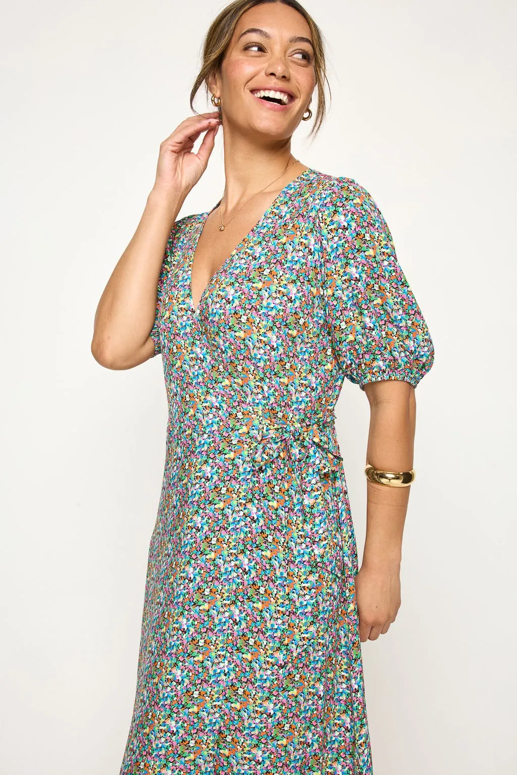 Alexandria Full-Wrap A-Line Midi Dress sold by West k product image thumbnail 5