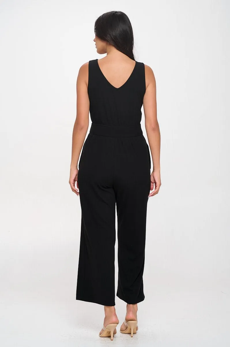 Brooklyn Ribbed V-Neck Tank Jumpsuit sold by West k product image thumbnail 4