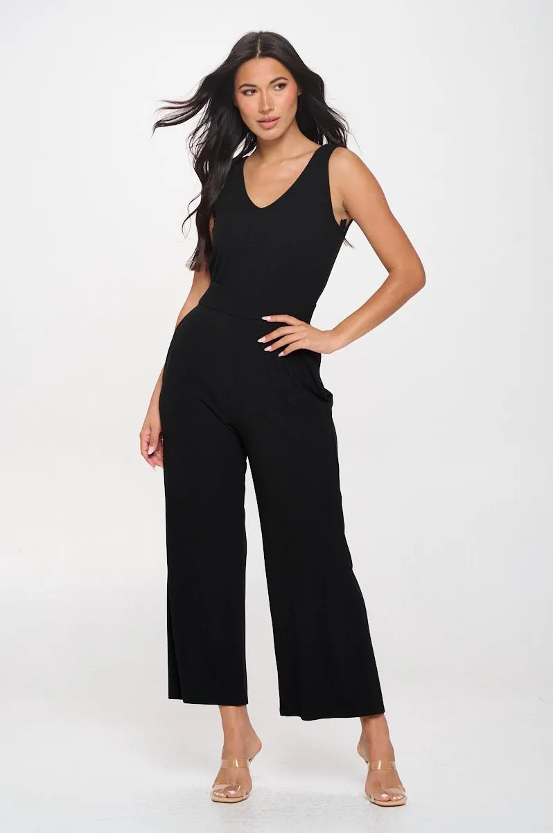 Brooklyn Ribbed V-Neck Tank Jumpsuit sold by West k