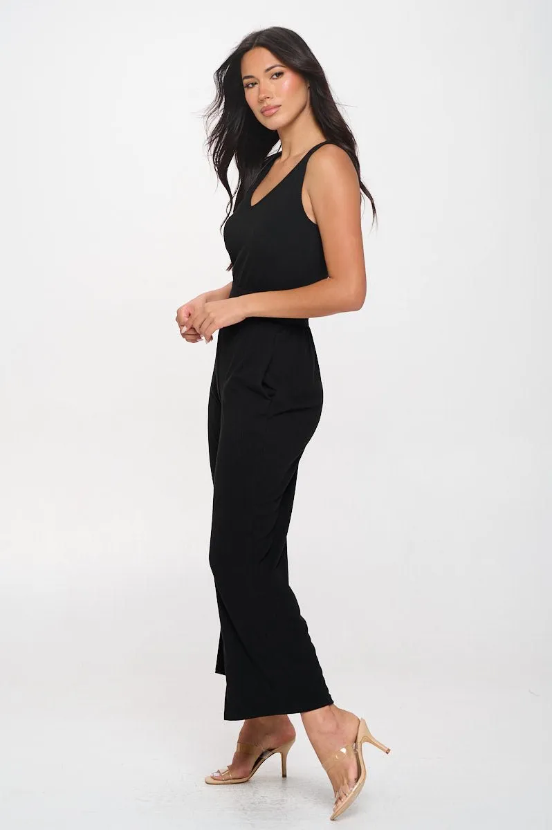 Brooklyn Ribbed V-Neck Tank Jumpsuit sold by West k product image thumbnail 2