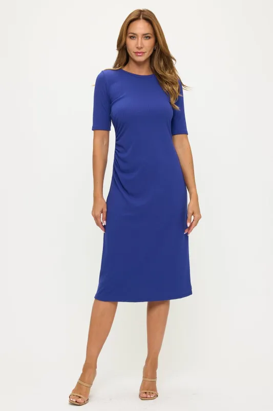 Darcy Side Ruched Midi Dress sold by West k