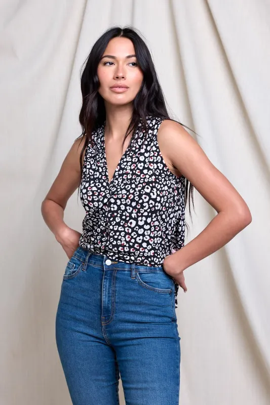 April Sleeveless Printed Top made by West k