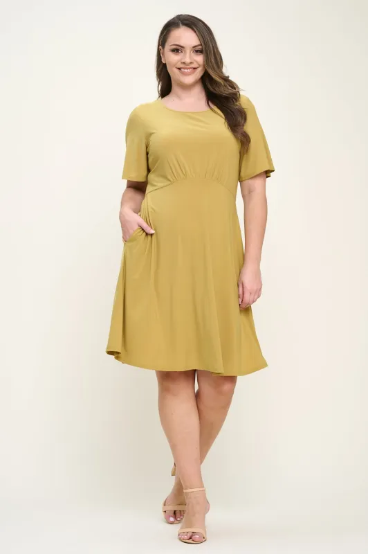 Elli Plus Size Short Sleeve Dress sold by West k