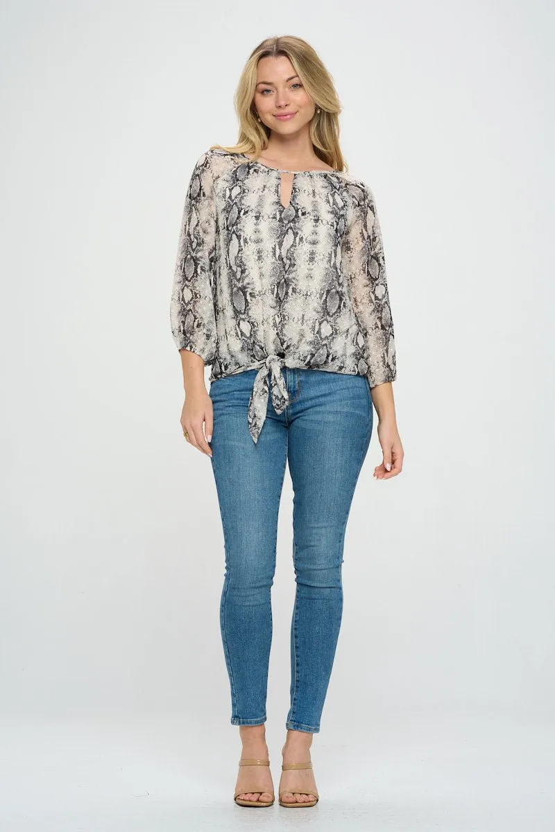 Veronica Tie Front Blouse sold by West k product image thumbnail 4