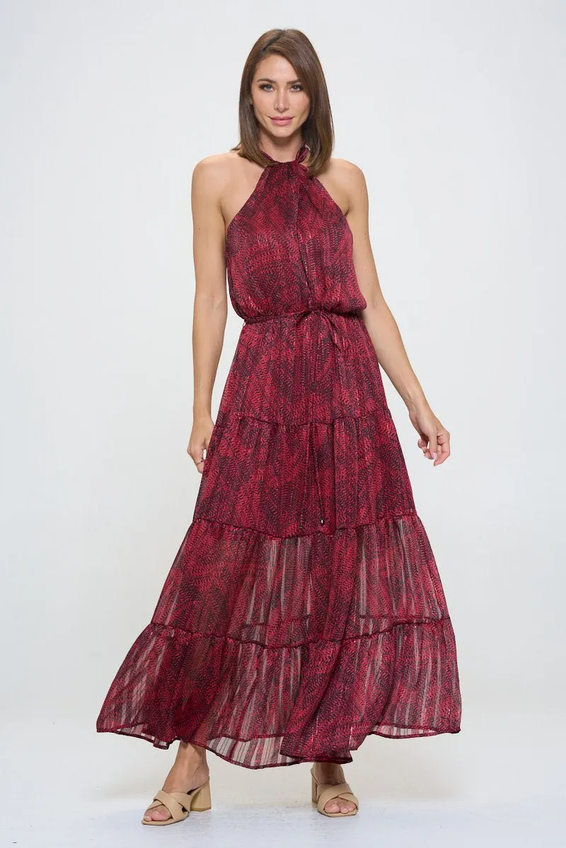 Alexis Tiered Halter Maxi sold by West k product image thumbnail 3