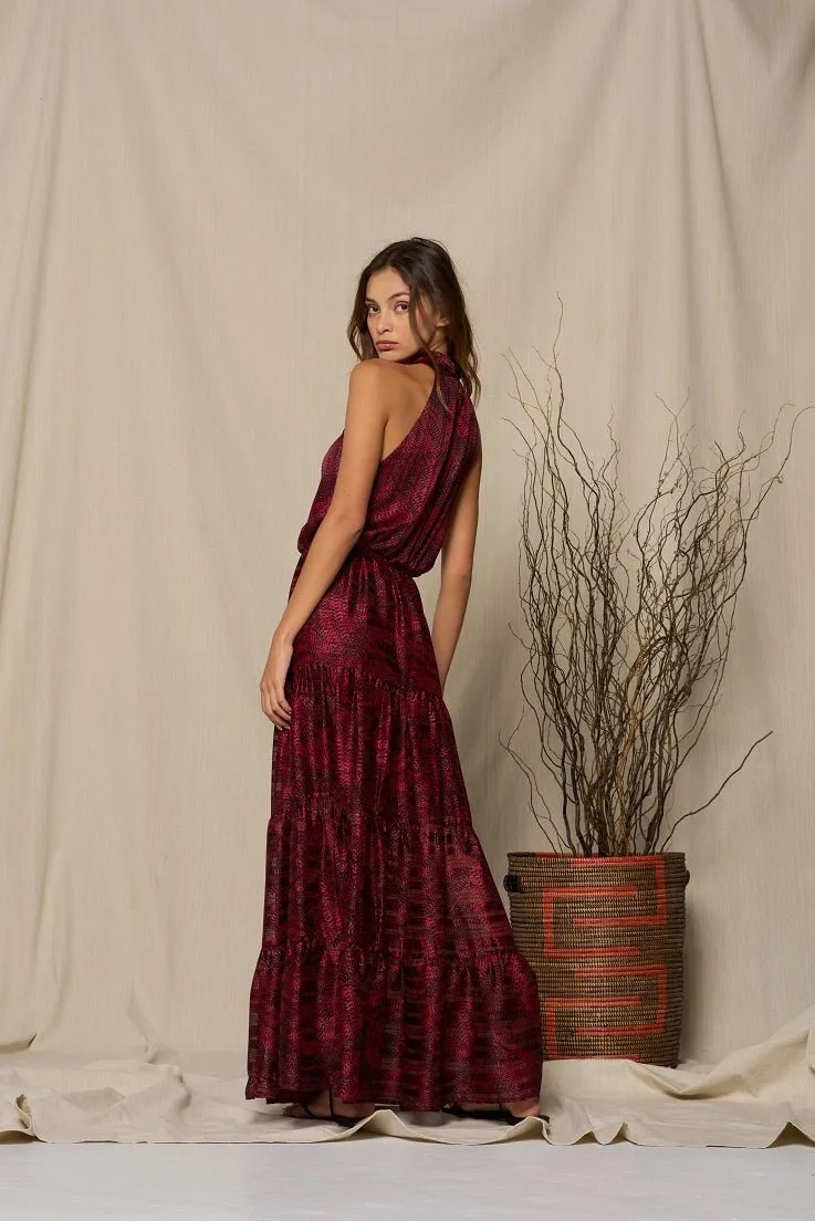 Alexis Tiered Halter Maxi sold by West k product image thumbnail 4