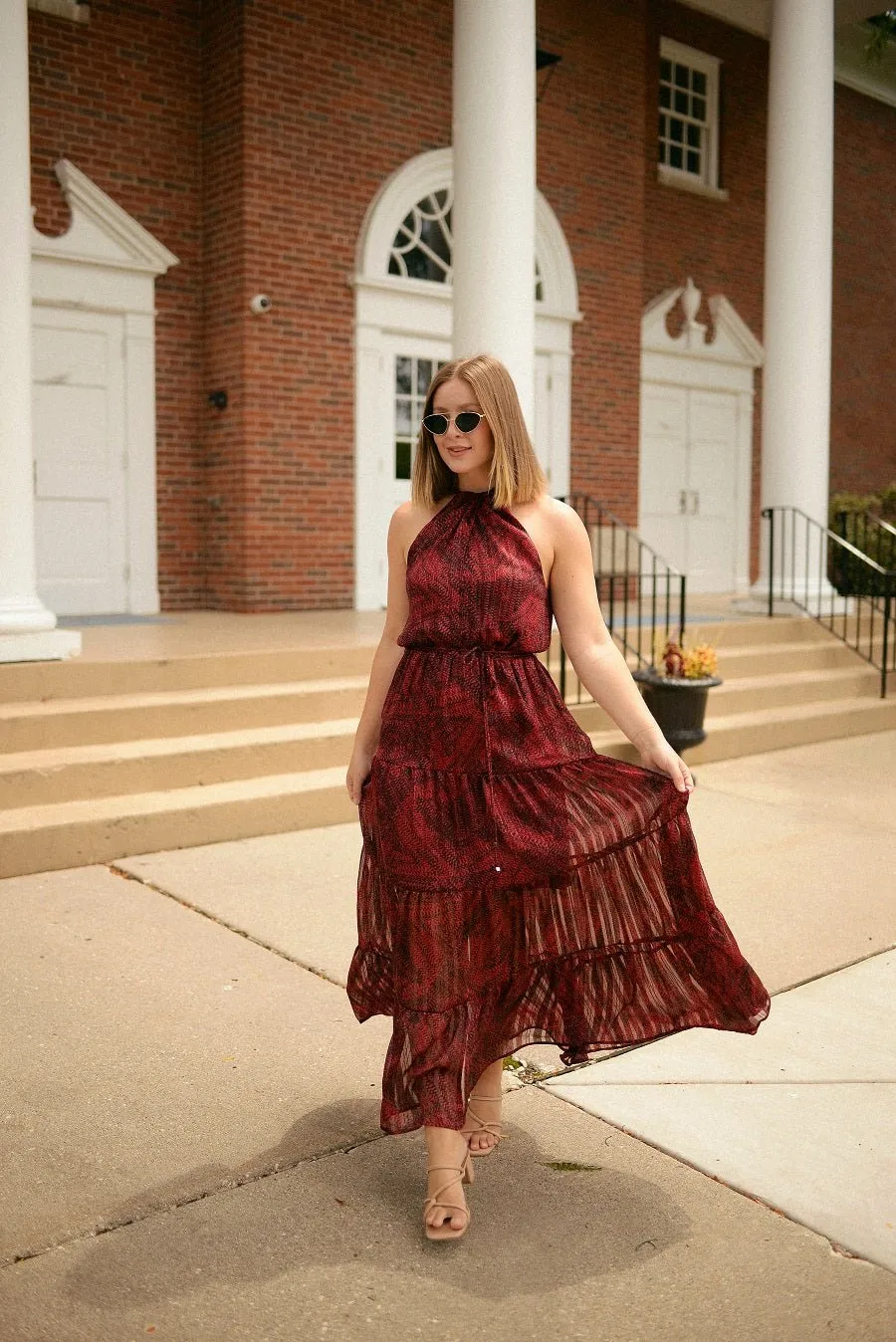 Alexis Tiered Halter Maxi sold by West k product image thumbnail 2