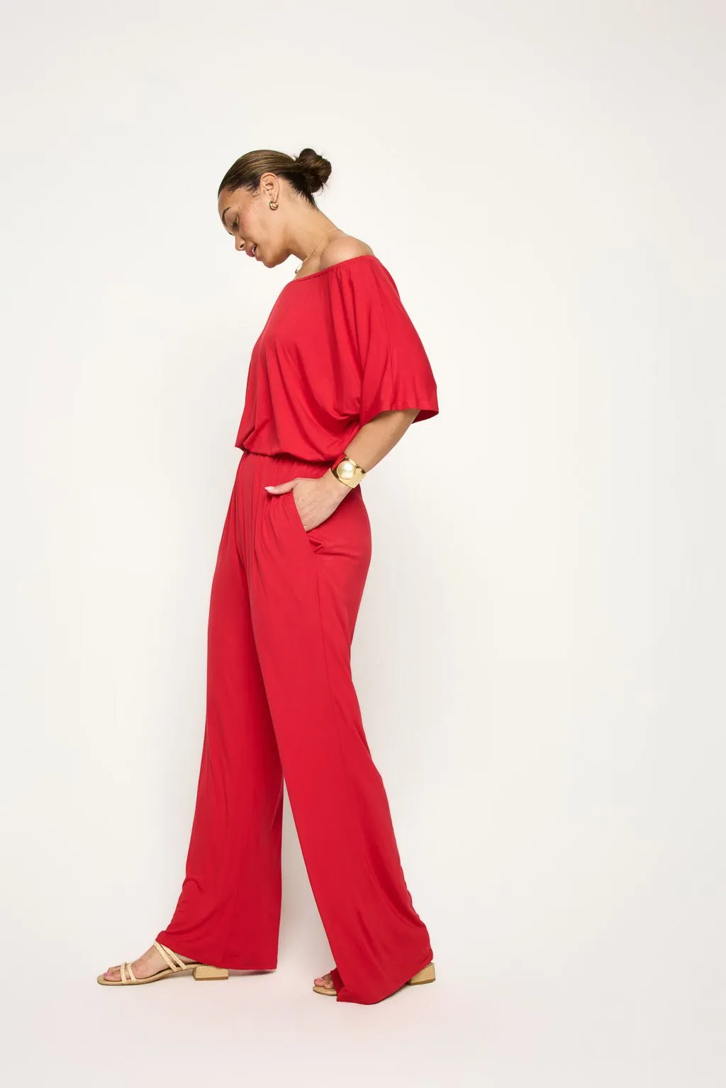 Joy Off Shoulder Jumpsuit sold by West k product image thumbnail 4