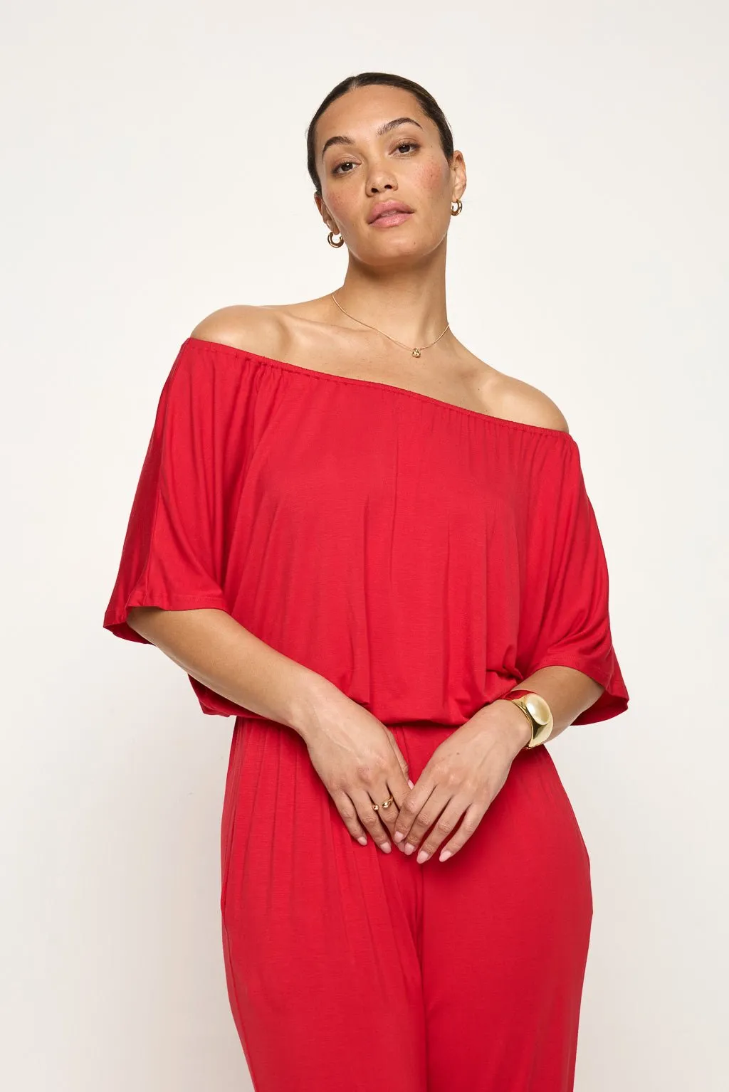 Joy Off Shoulder Jumpsuit sold by West k product image thumbnail 2
