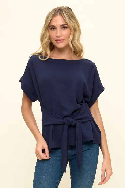Bailey Tie Front Dolman Blouse sold by West k