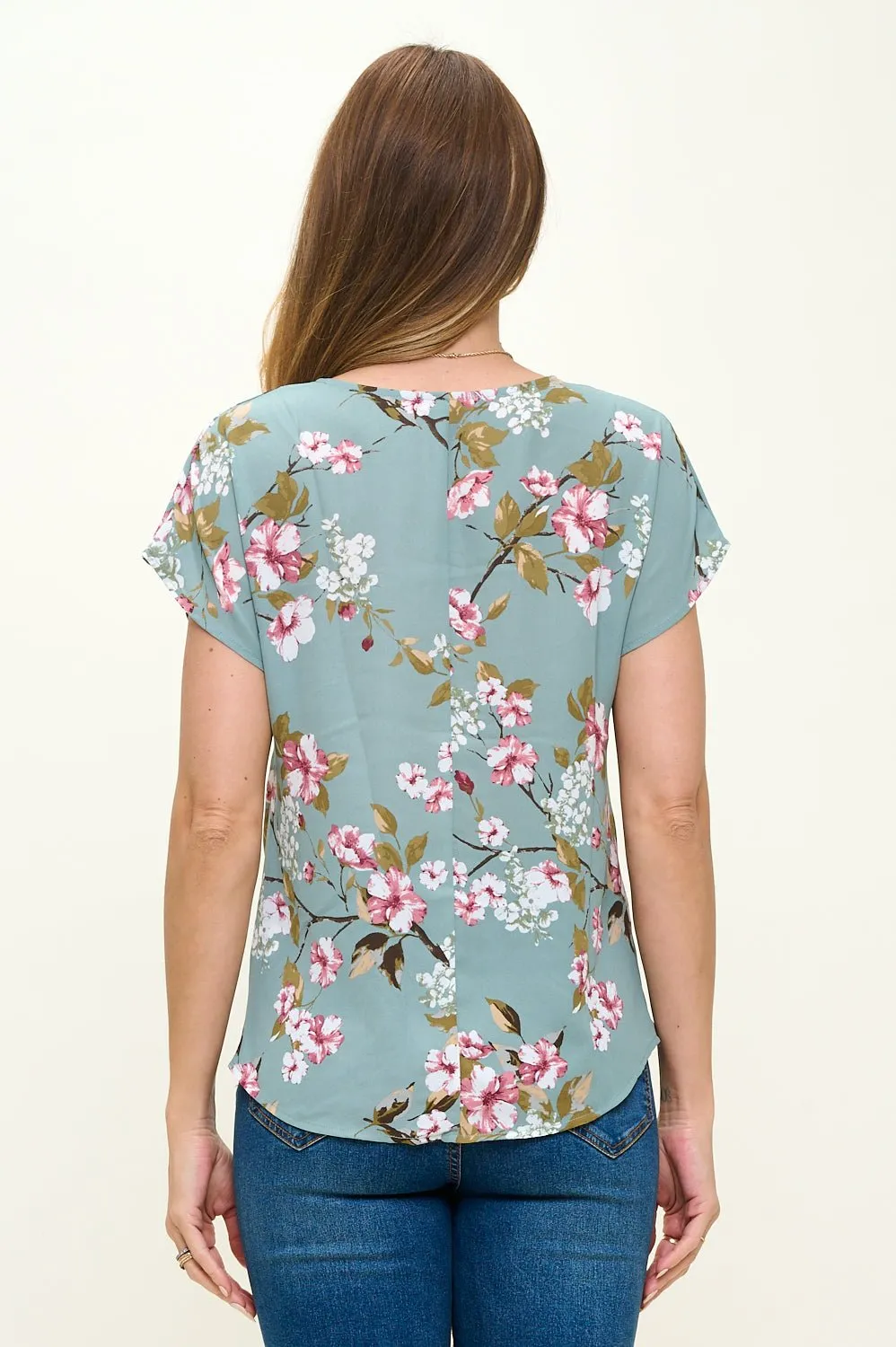 Leah Short Sleeve Woven Top sold by West k product image thumbnail 3