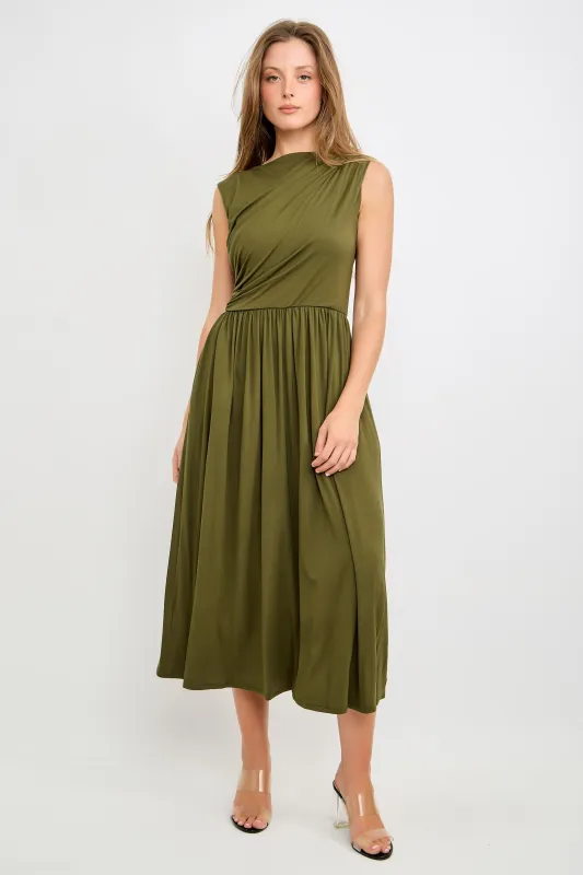 Sleeveless Draped Bodice Dress made by West k