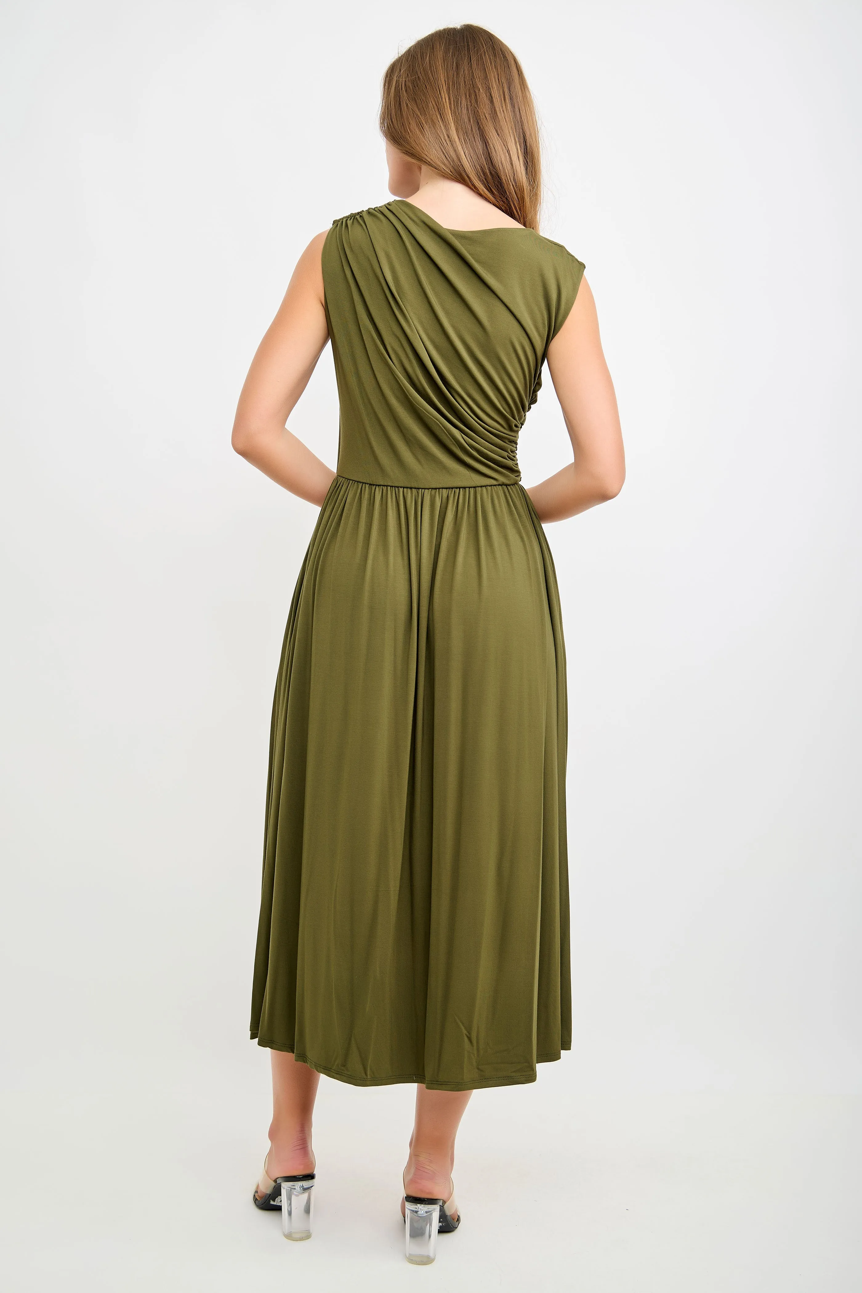 Sleeveless Draped Bodice Dress sold by West k product image thumbnail 3