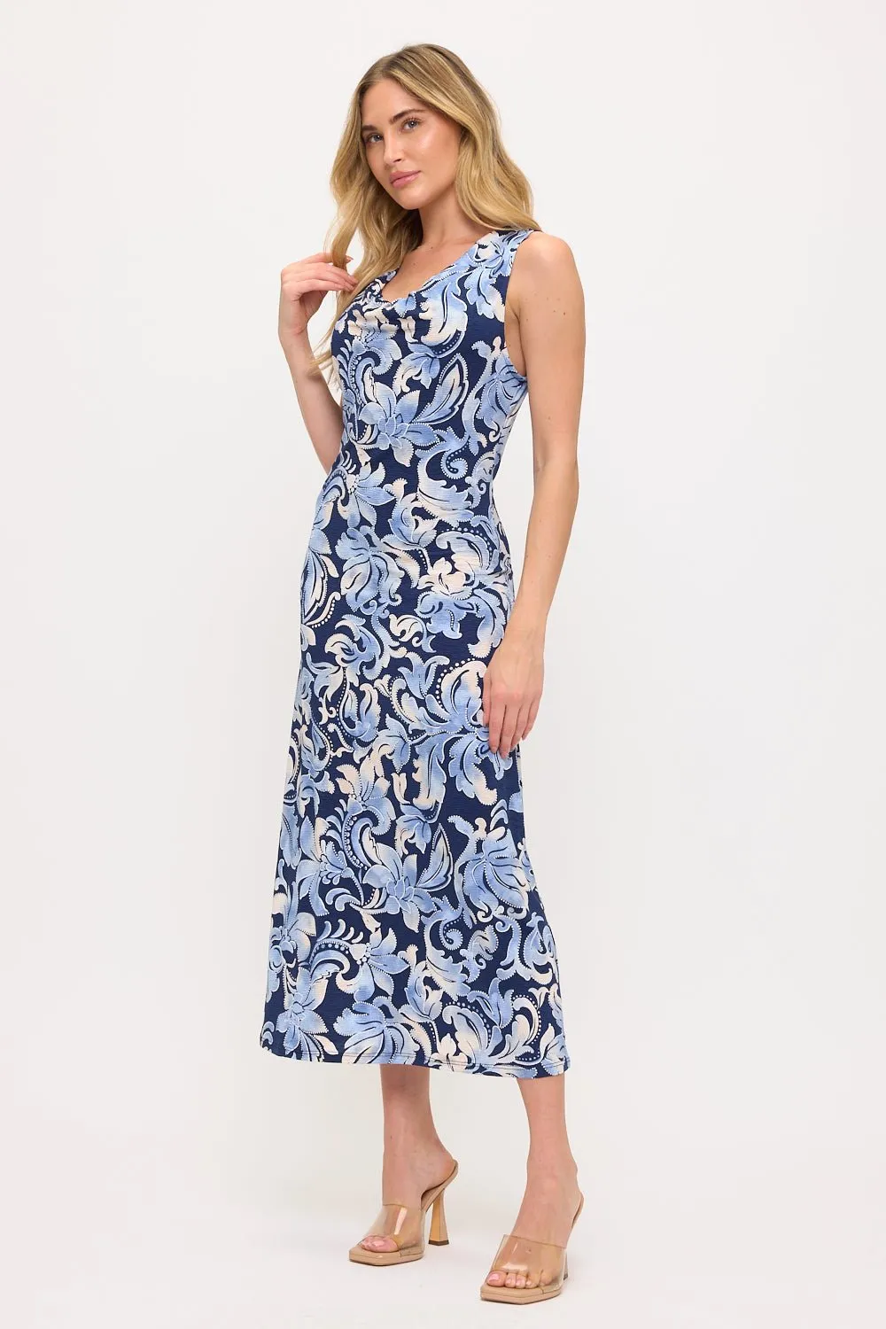 Sleeveless Cowl Neck Midi Dress sold by West k product image thumbnail 2
