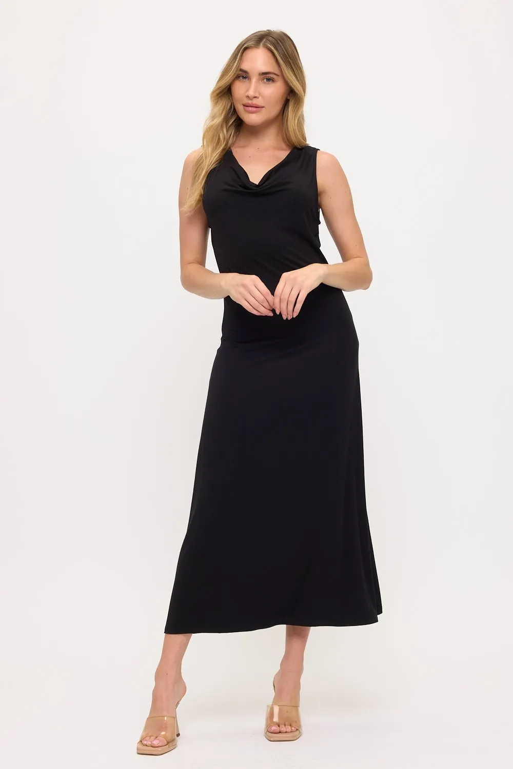 Sleeveless Cowl Neck Midi Dress sold by West k product image thumbnail 5