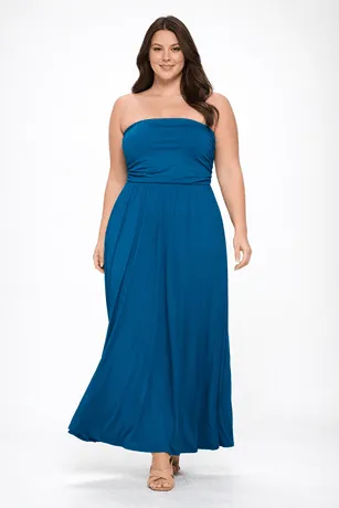 Plus Size Strapless Maxi Dress sold by West k product image thumbnail 5