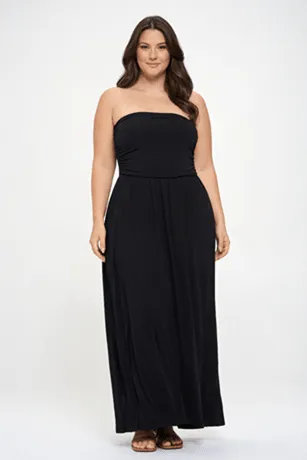 Plus Size Strapless Maxi Dress sold by West k