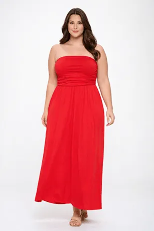 Plus Size Strapless Maxi Dress sold by West k product image thumbnail 2