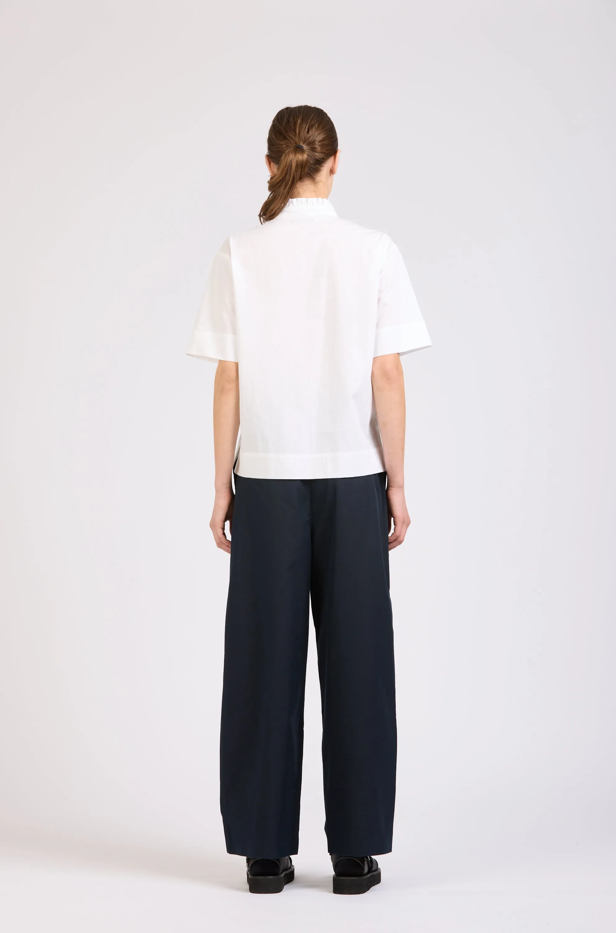 Poplin Frill Shirt, White sold by Handsom product image thumbnail 4