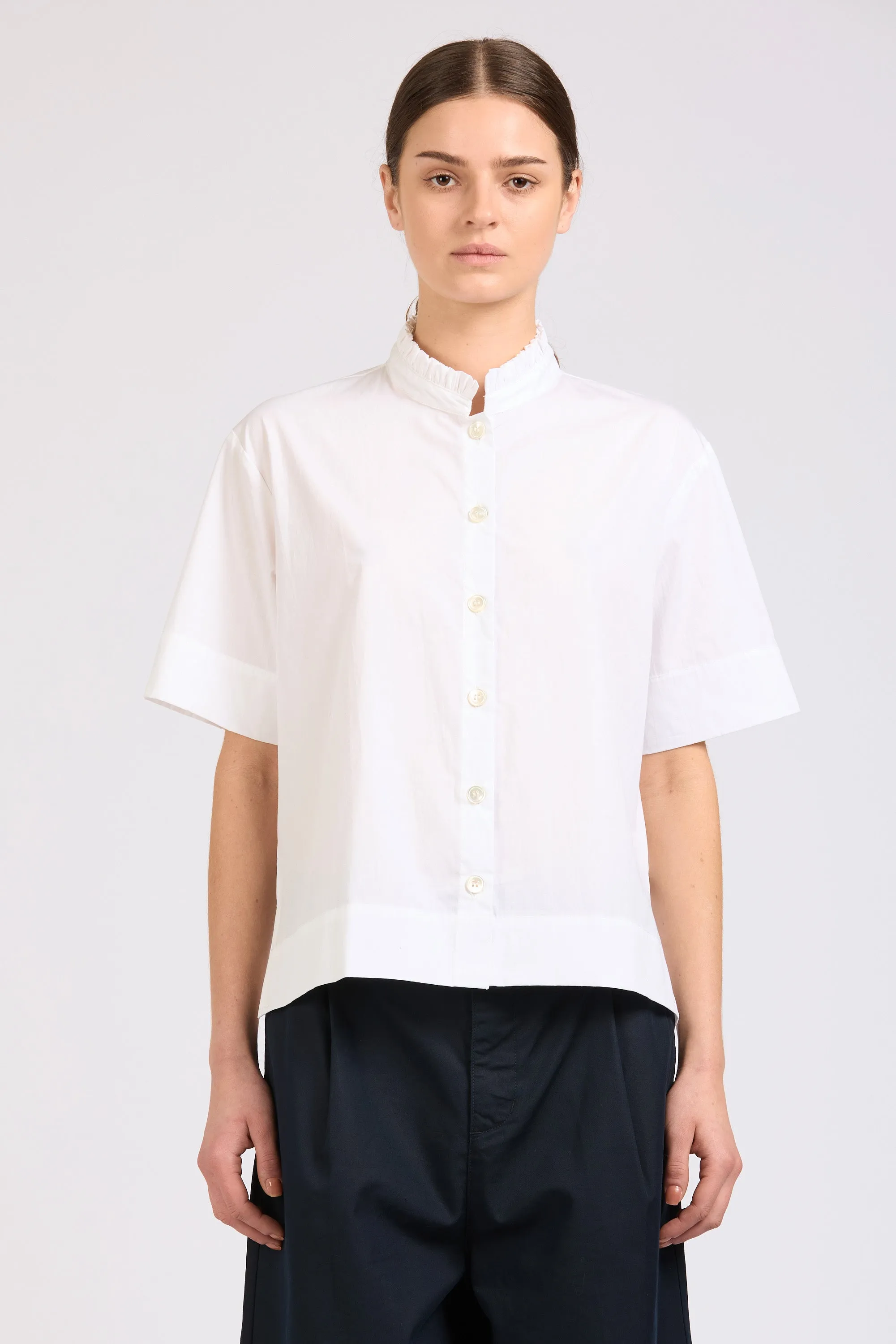 Poplin Frill Shirt, White sold by Handsom product image thumbnail 2
