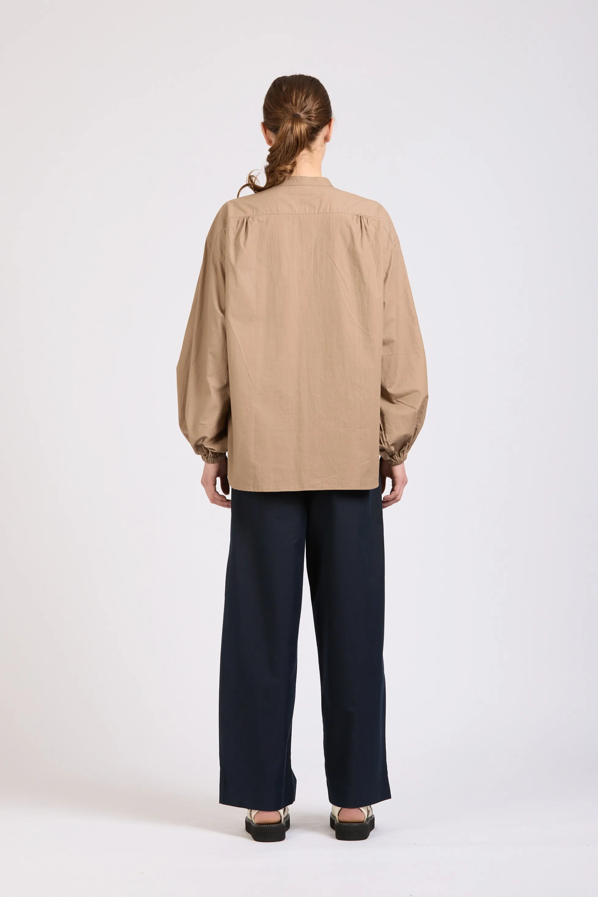 Puff Maxi Shirt, Poplin, Mushroom sold by Handsom product image thumbnail 4