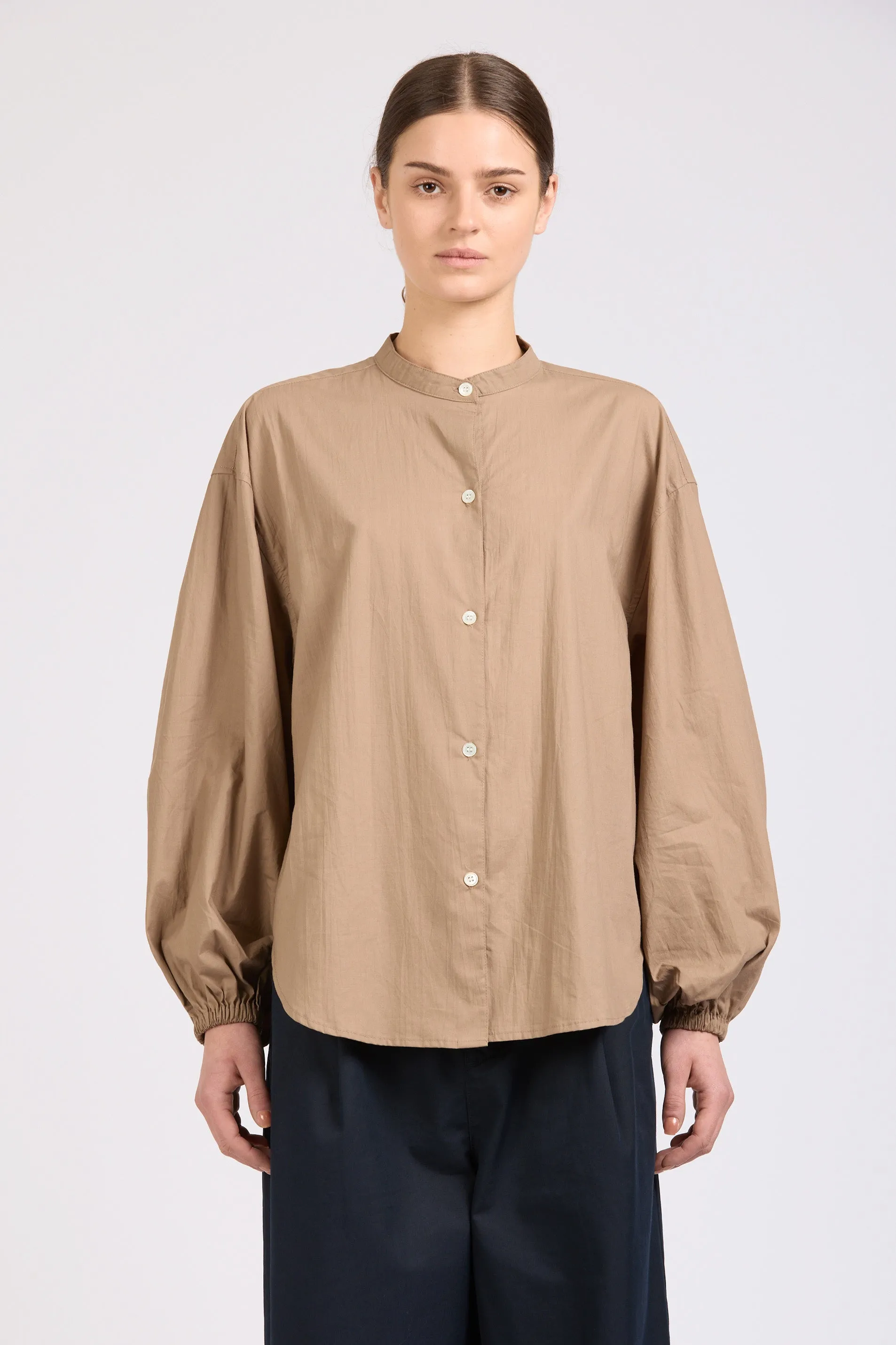 Puff Maxi Shirt, Poplin, Mushroom sold by Handsom product image thumbnail 2