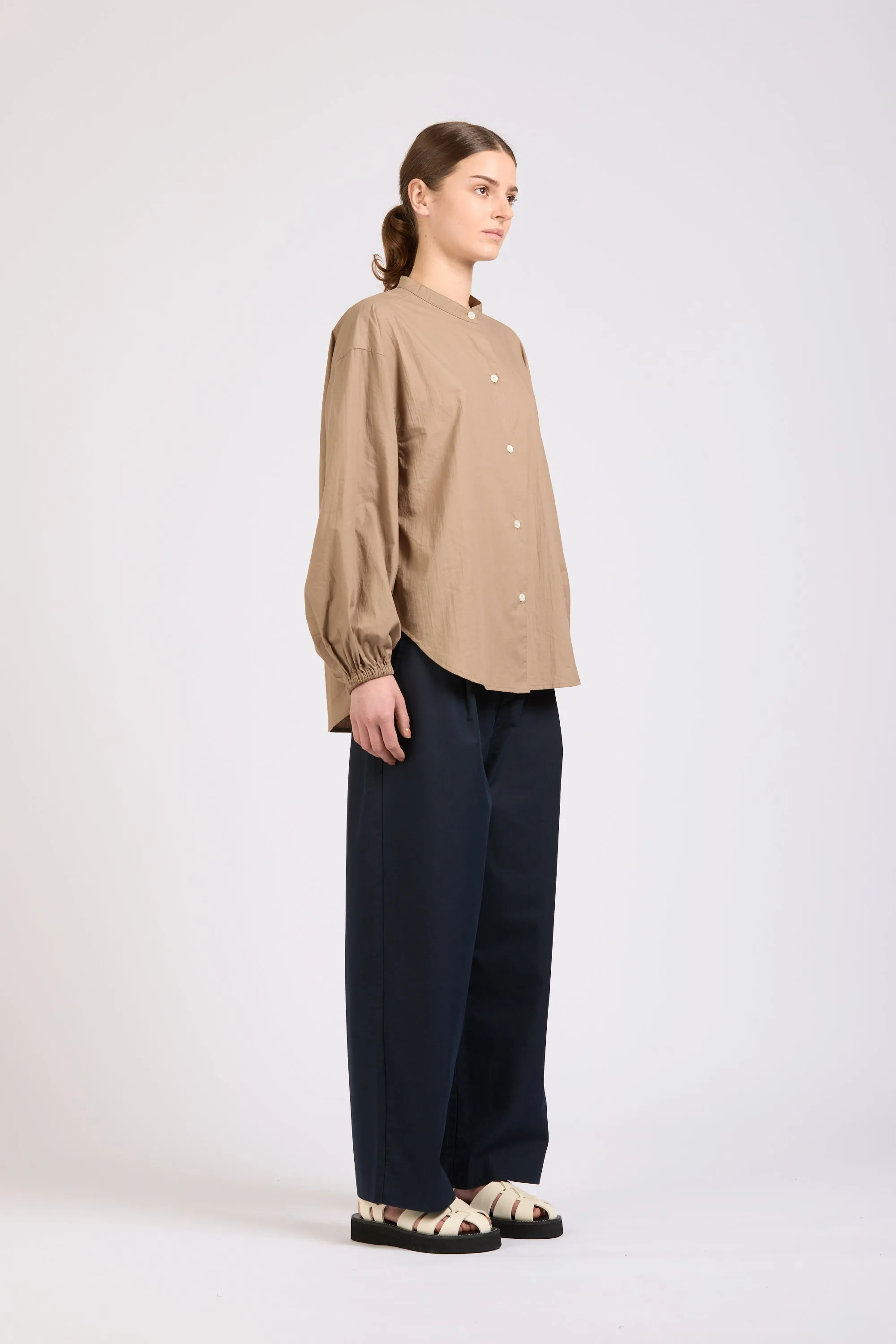 Puff Maxi Shirt, Poplin, Mushroom sold by Handsom product image thumbnail 3