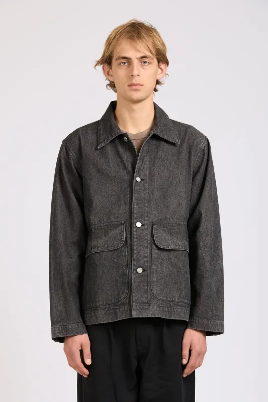 Junction Jacket, Denim, Black sold by Handsom