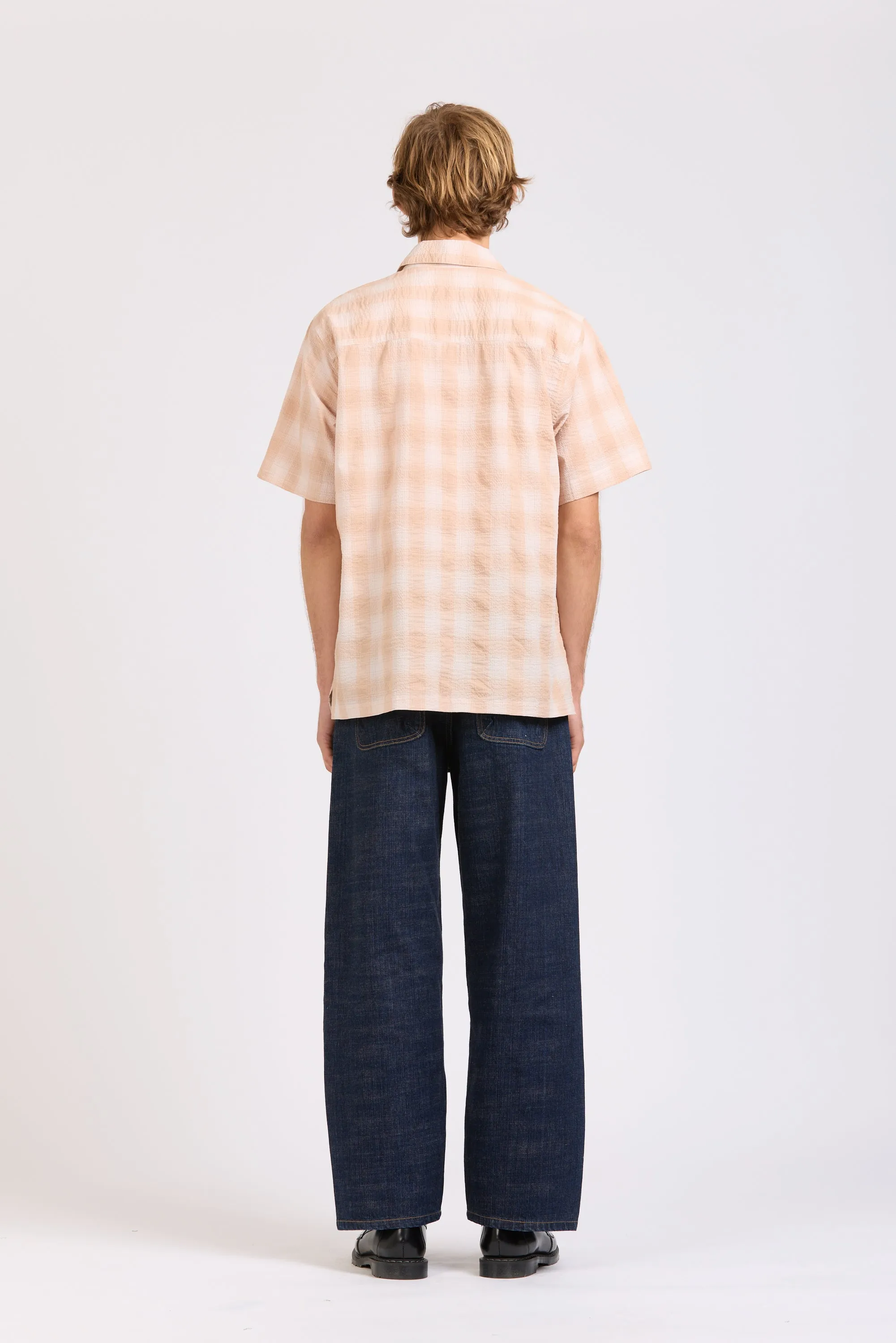 Box Shirt Short Sleeve, Peach Check sold by Handsom product image thumbnail 4