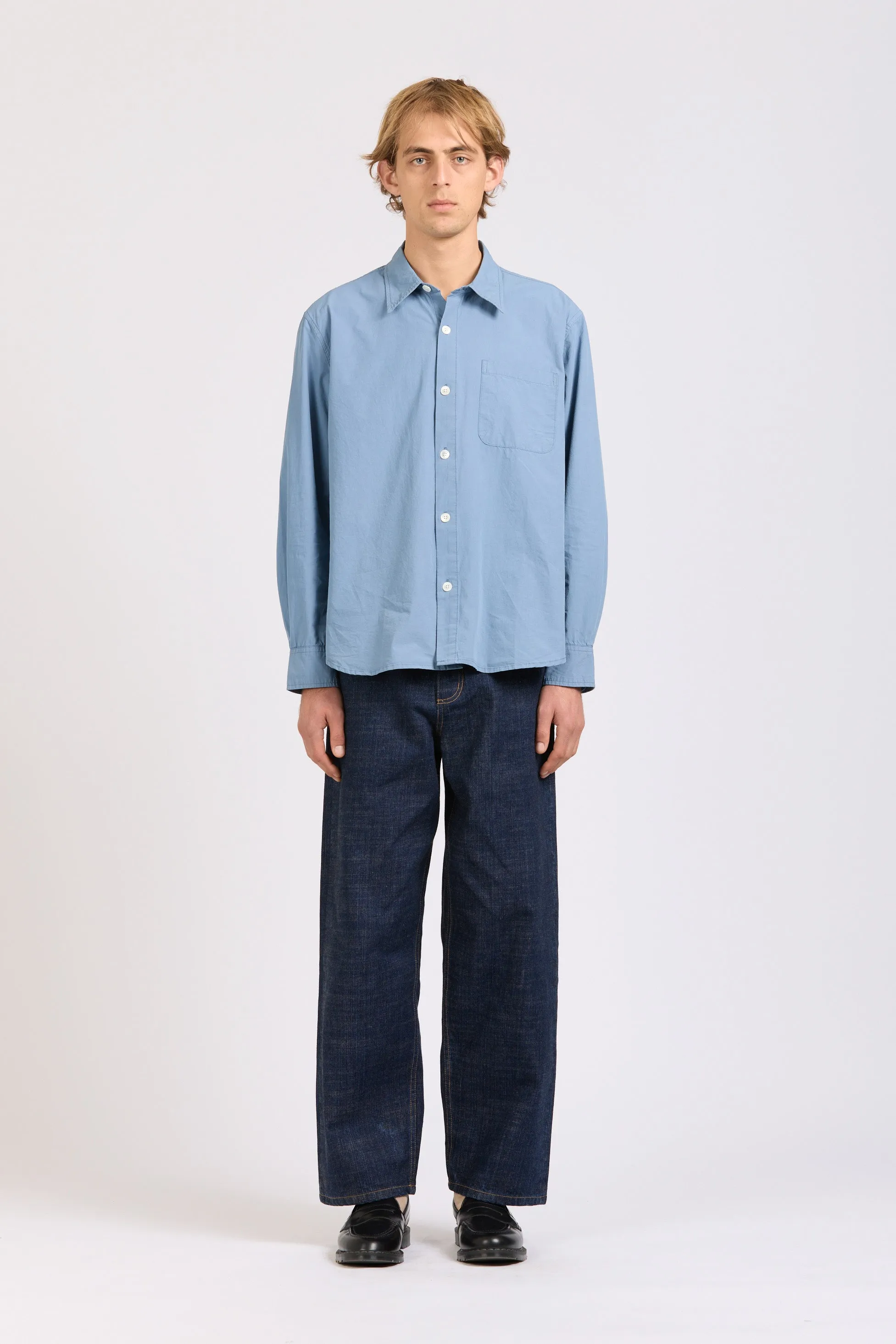 Men's Super Shirt, Poplin, Dusty Blue sold by Handsom product image thumbnail 2