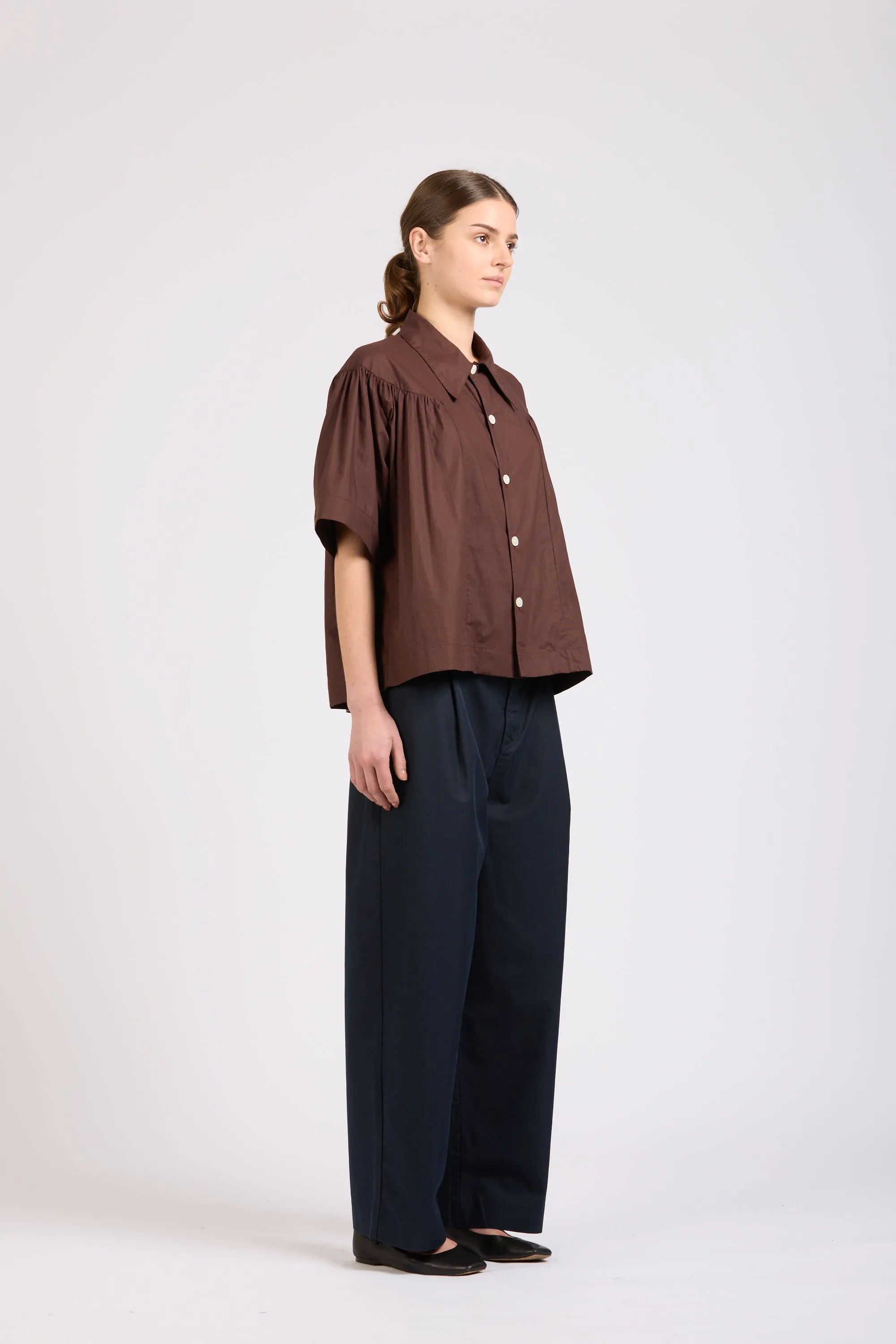 Moon Shirt, Short Sleeve, Espresso sold by Handsom product image thumbnail 3