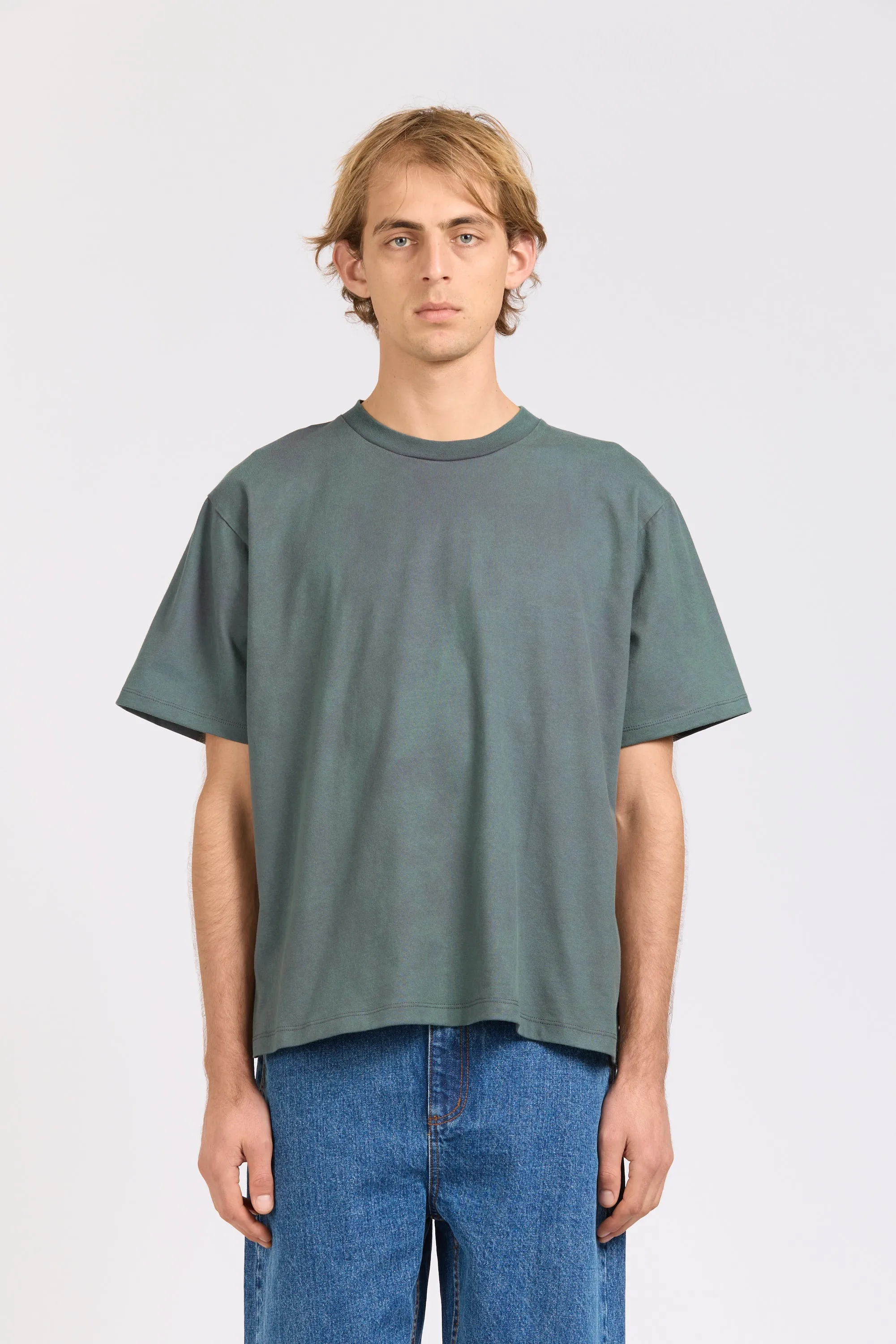 Frame Tee, Teal Wash sold by Handsom product image thumbnail 5