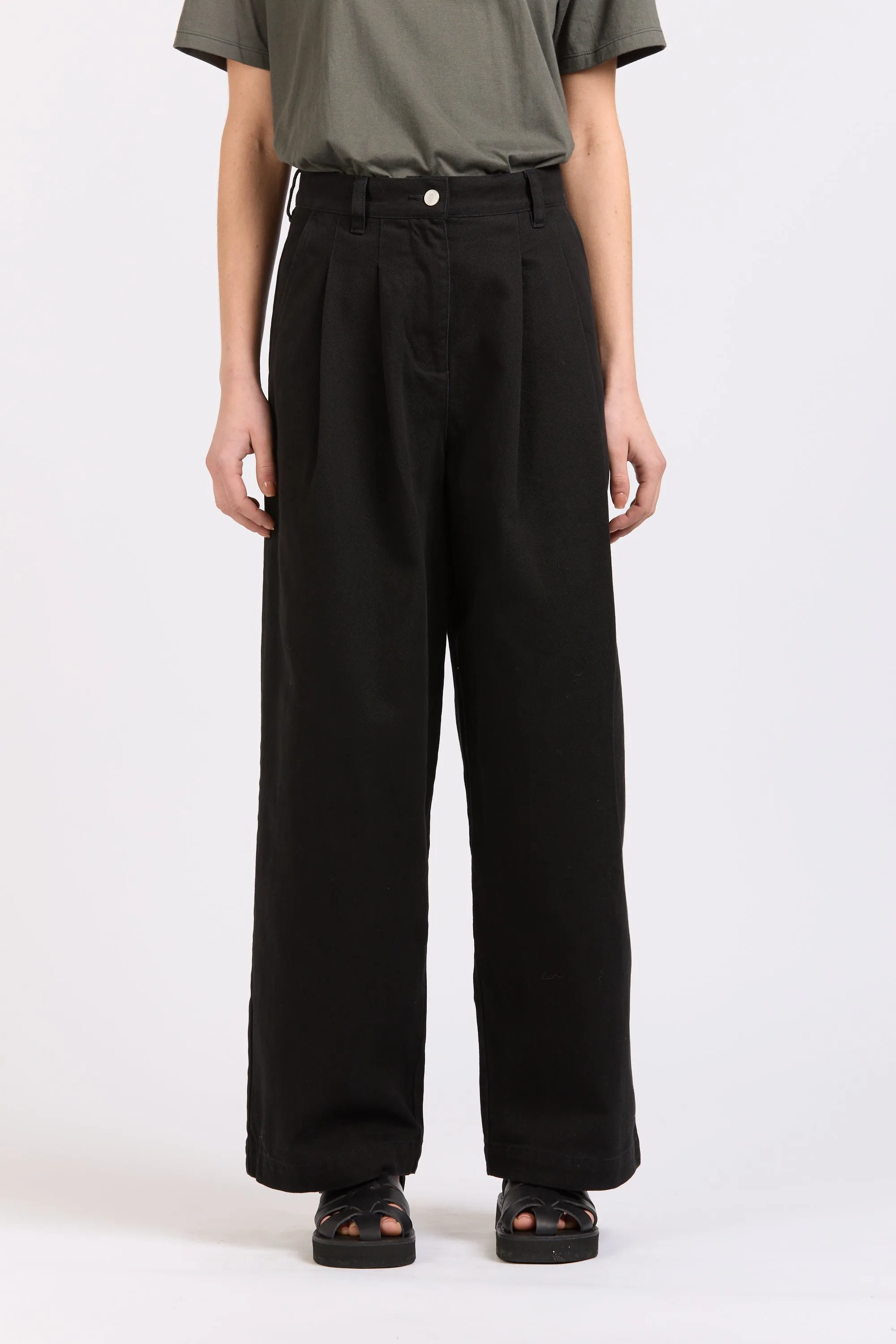 Pleat Pant, Heavy Twill, Black sold by Handsom product image thumbnail 3