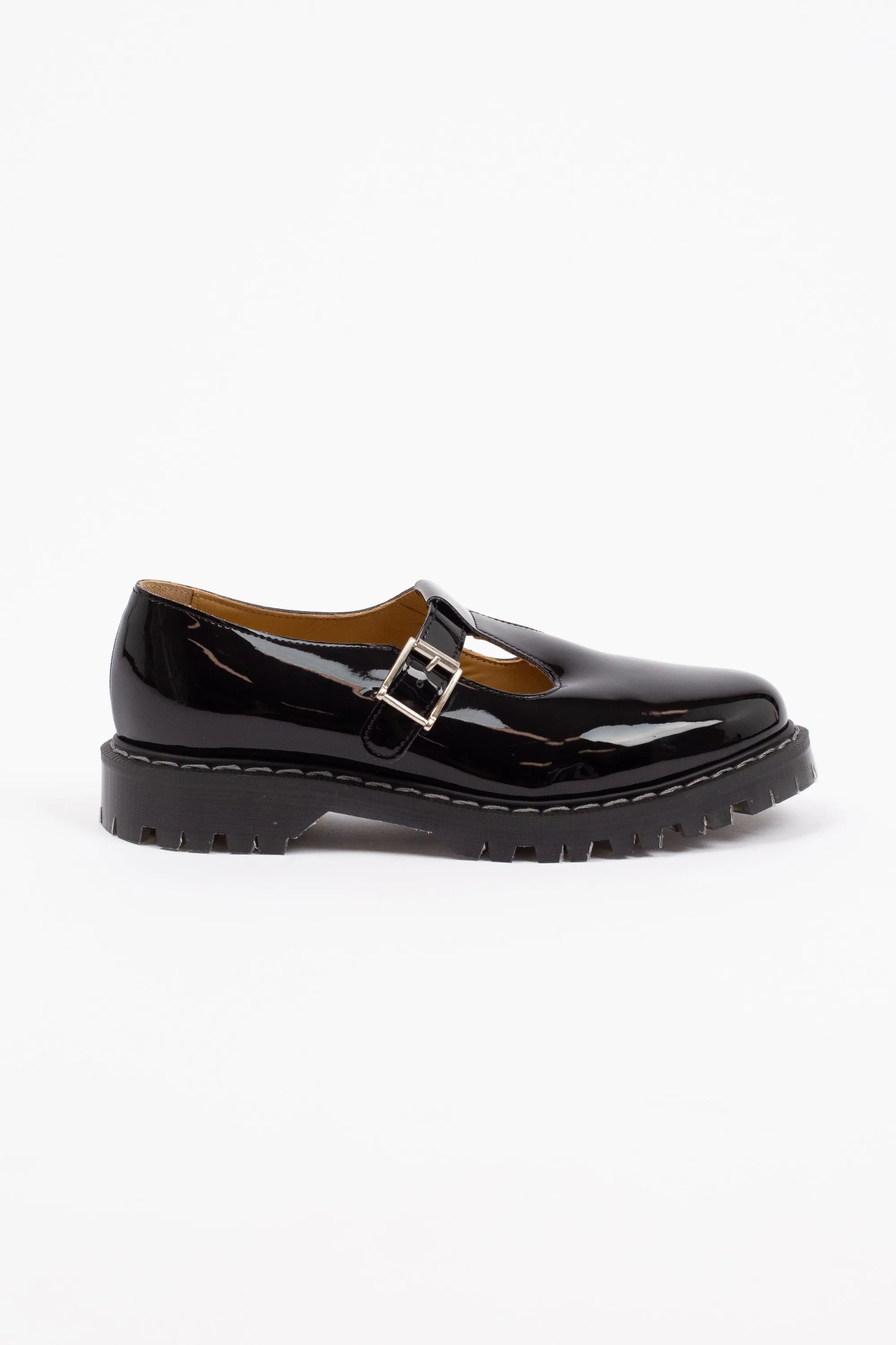 Mary Jane, Black Patent, Commando Sole sold by Handsom
