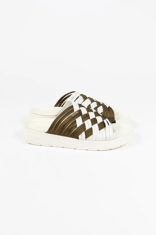 Zuma Double Strap, Olive / Off White sold by Handsom