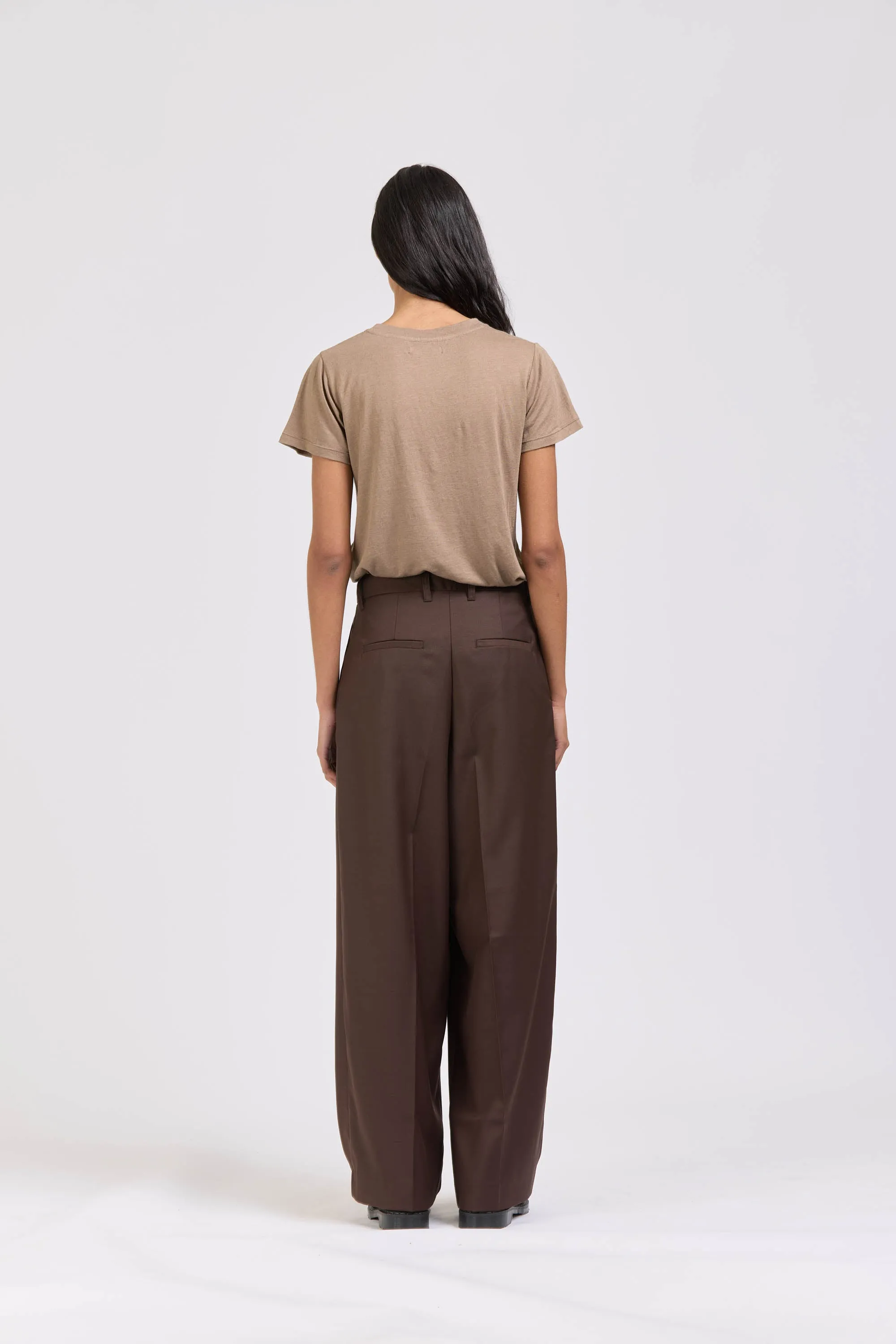 Wool Pleat Pant, Espresso sold by Handsom product image thumbnail 5