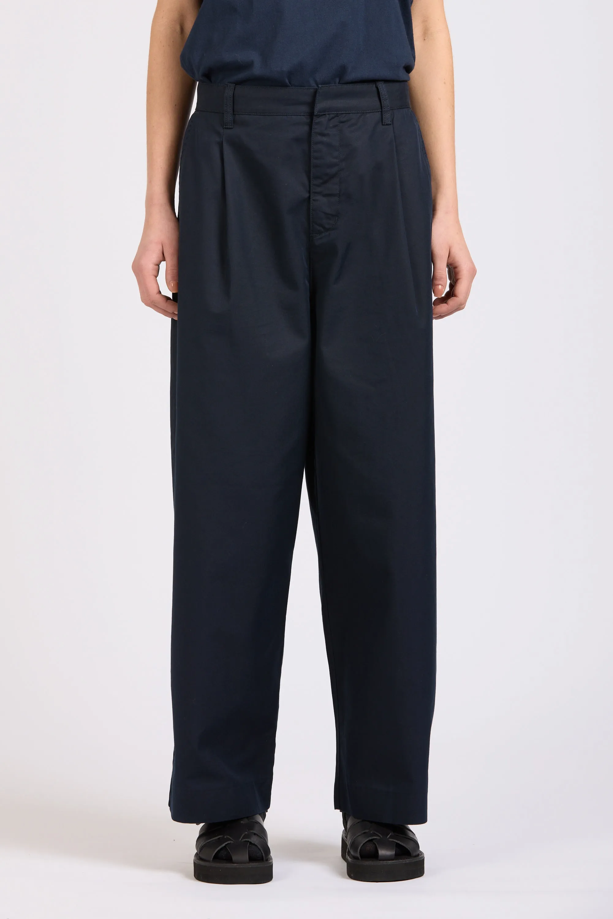 Maxi Pleat Pant, Navy sold by Handsom product image thumbnail 3