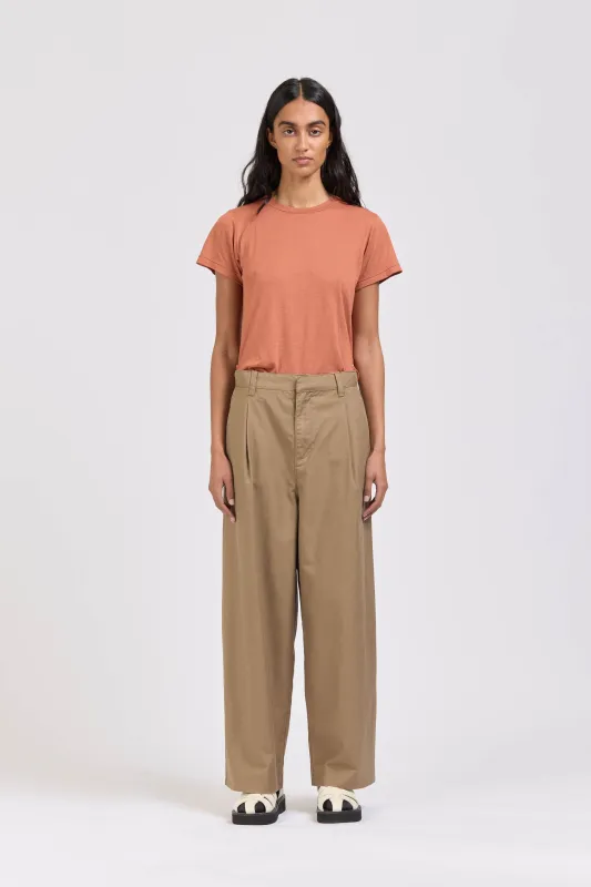 Maxi Pleat Pant, Mushroom sold by Handsom