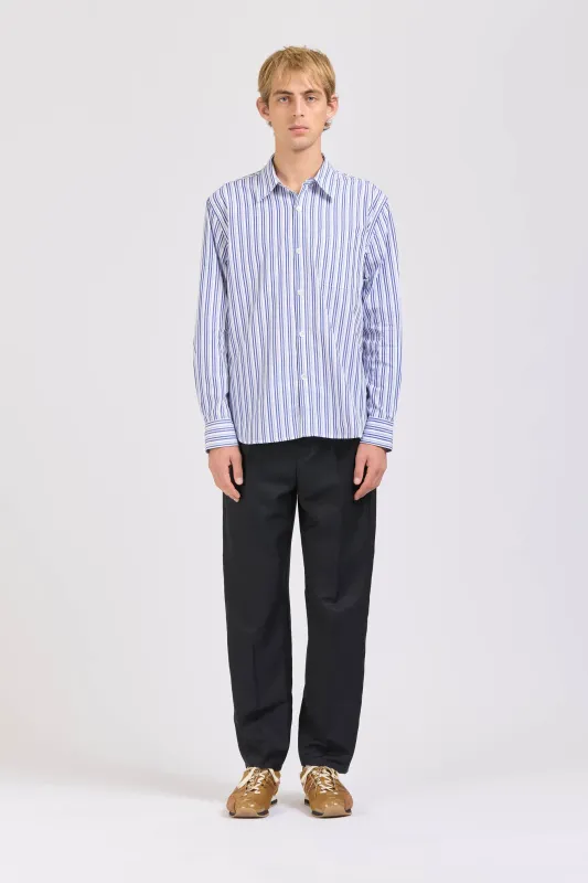 Men's Super Shirt, Double Stripe Blue sold by Handsom