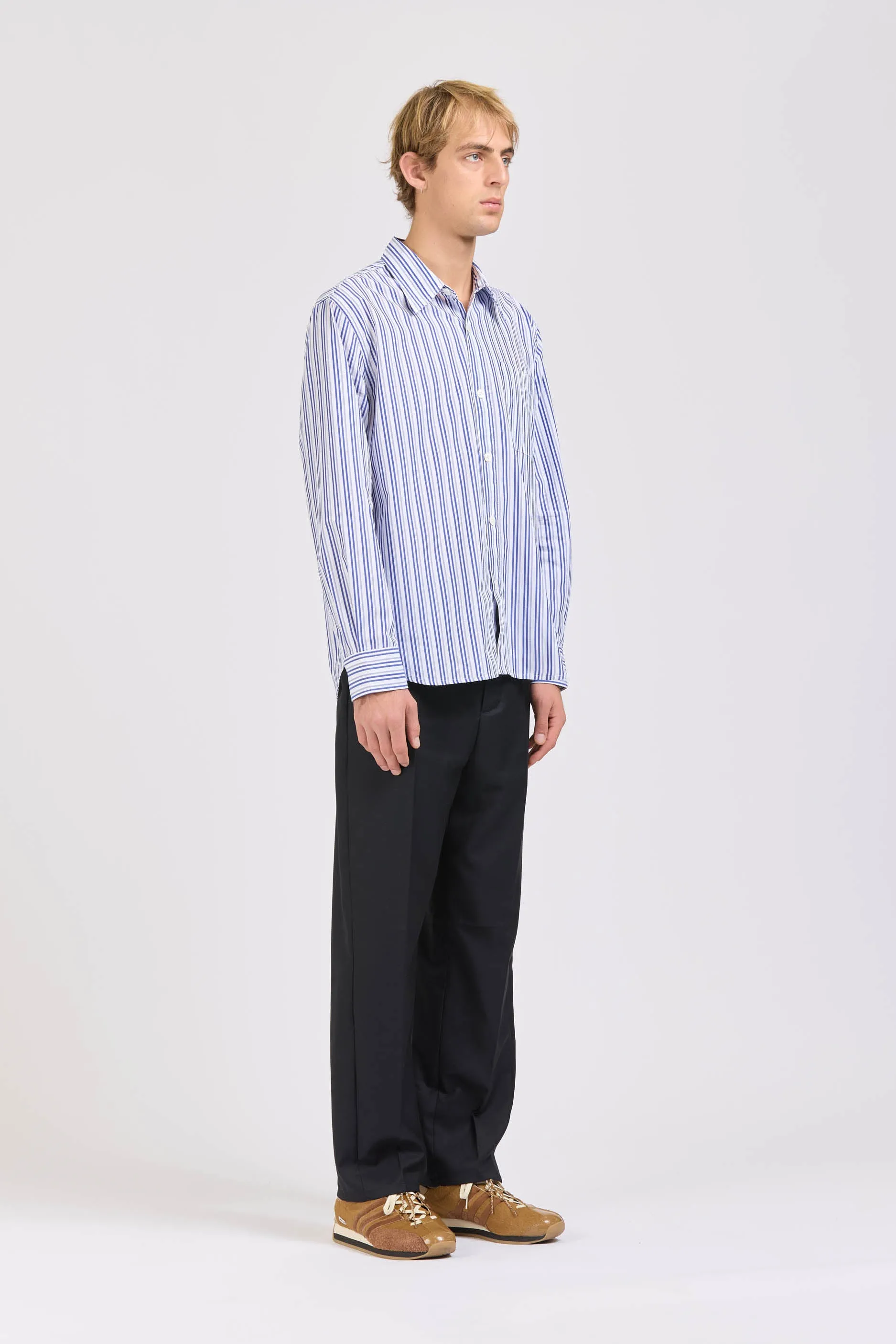 Men's Super Shirt, Double Stripe Blue sold by Handsom product image thumbnail 3
