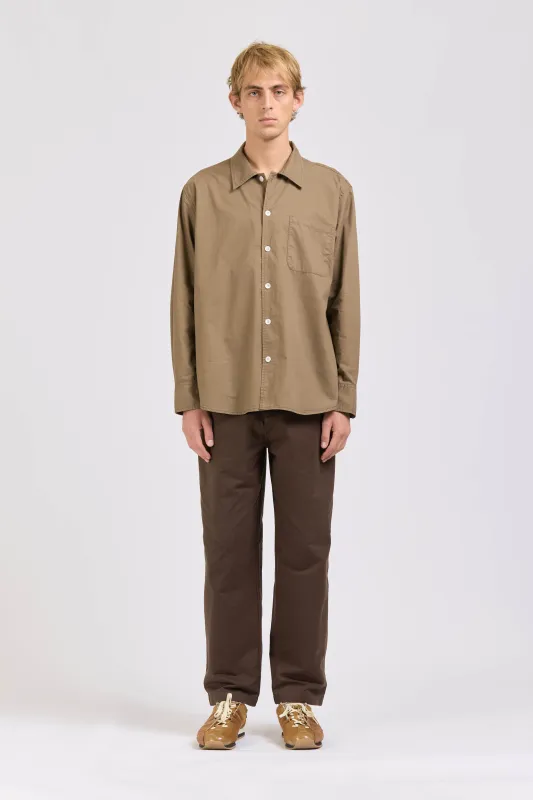 Extra Shirt, Brushed Cotton, Mushroom sold by Handsom