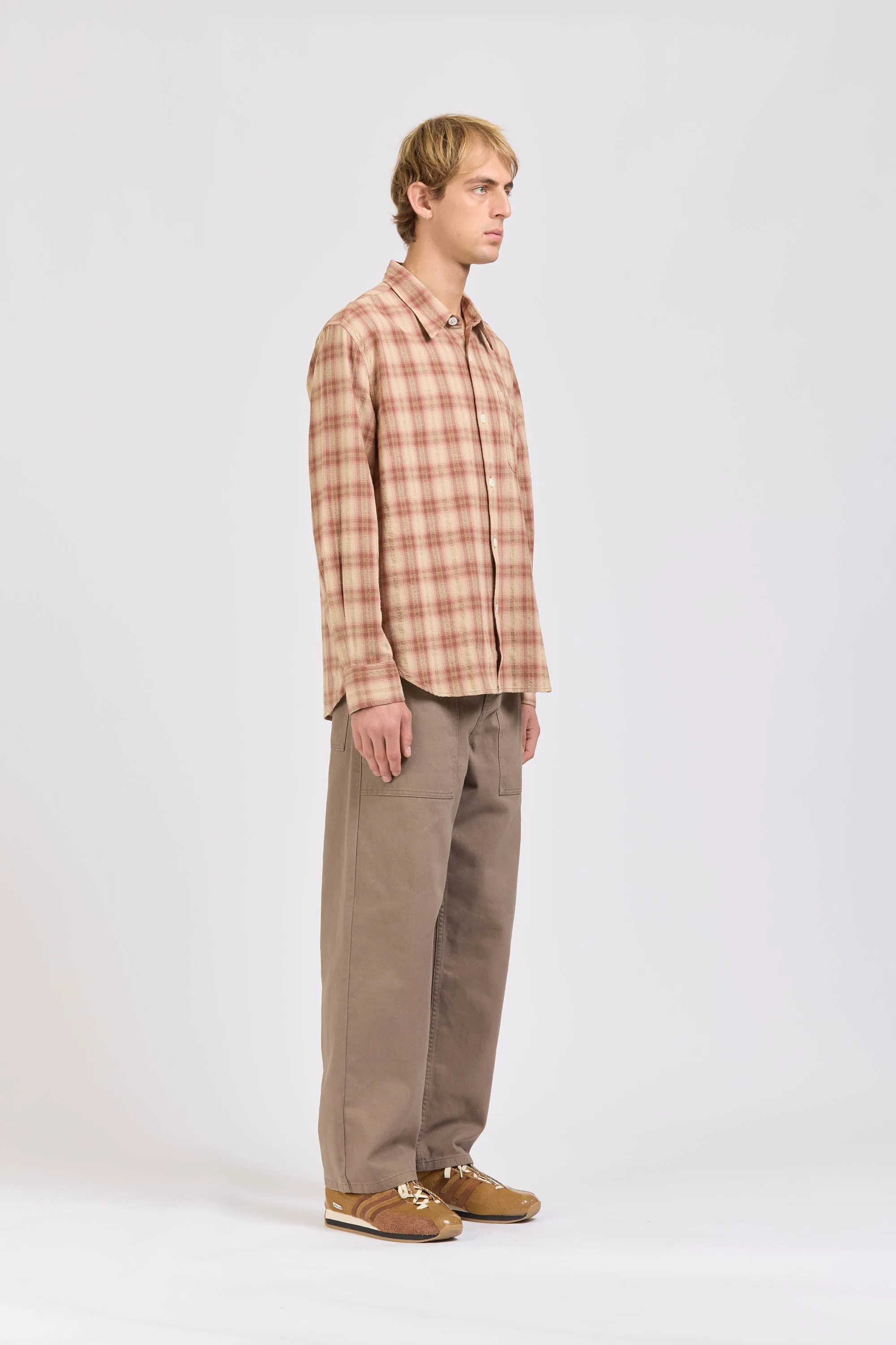 Men's Super Shirt, Dobby Check, Brick sold by Handsom product image thumbnail 3