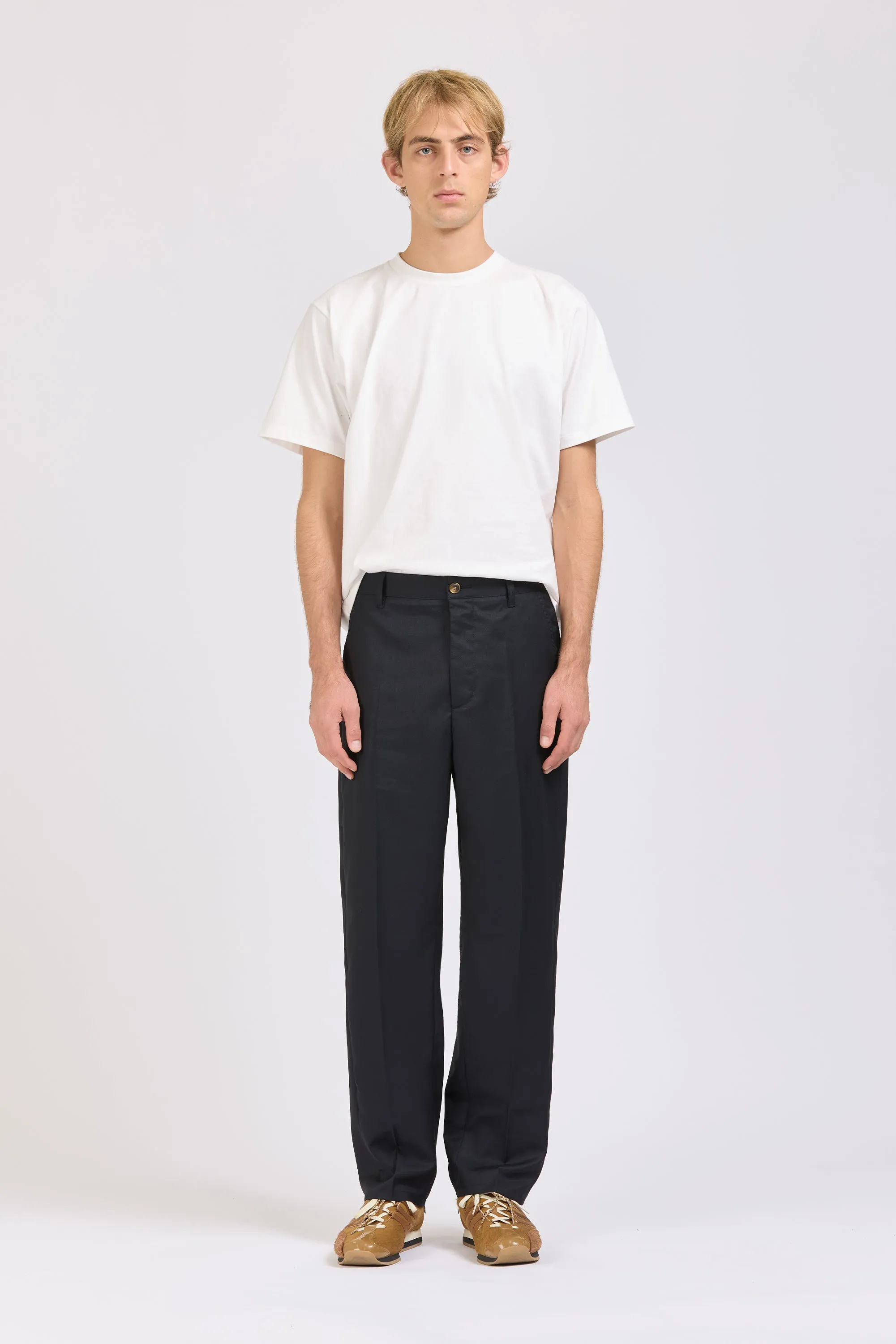 Transit Wool Pant, Navy sold by Handsom