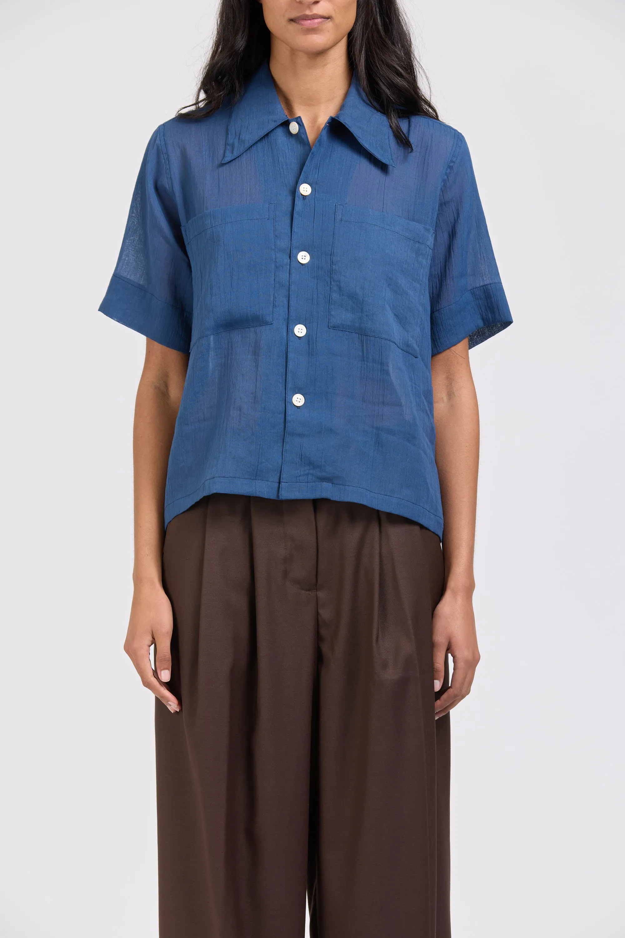 Sheer Pocket Shirt, Teal sold by Handsom product image thumbnail 2