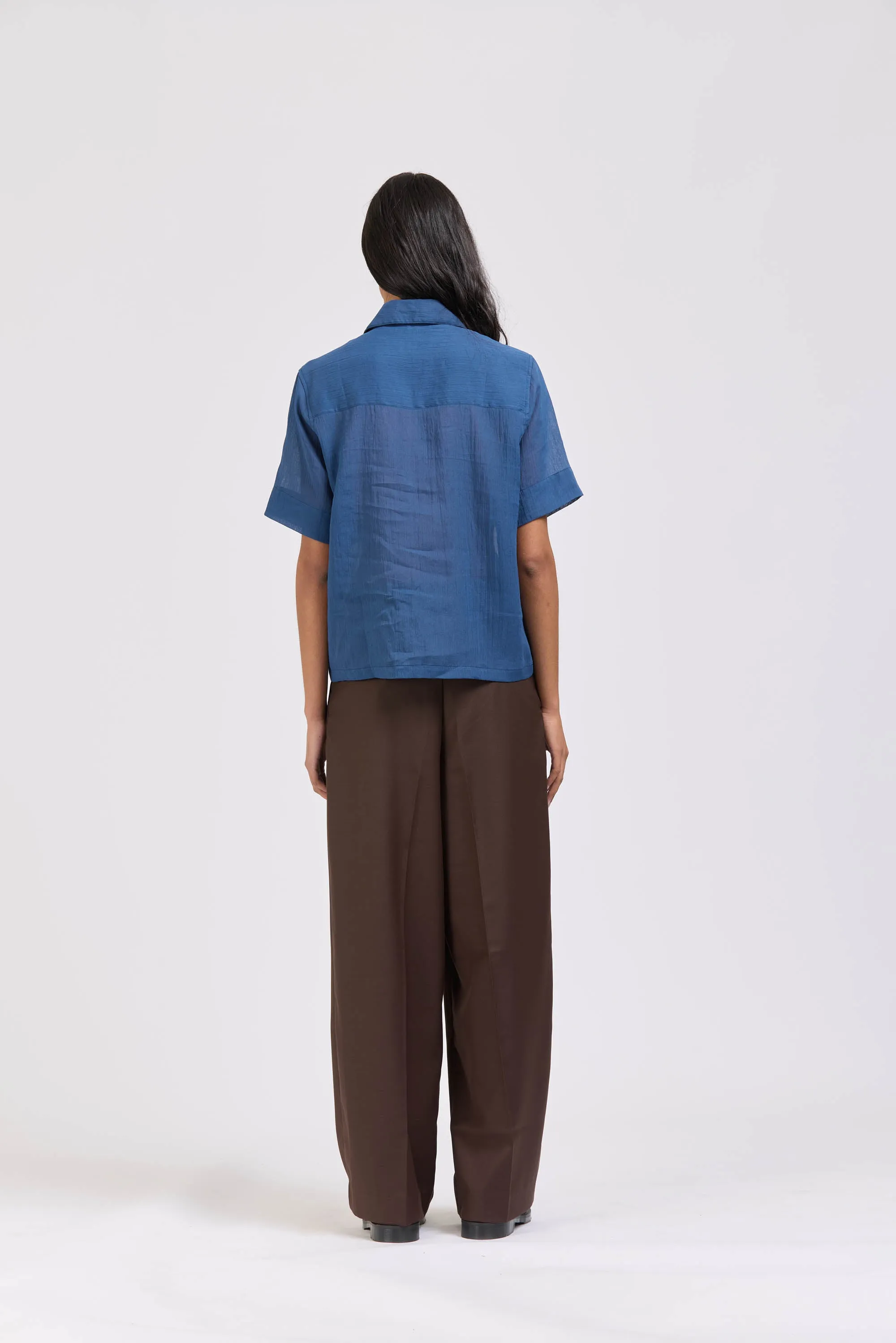 Sheer Pocket Shirt, Teal sold by Handsom product image thumbnail 4